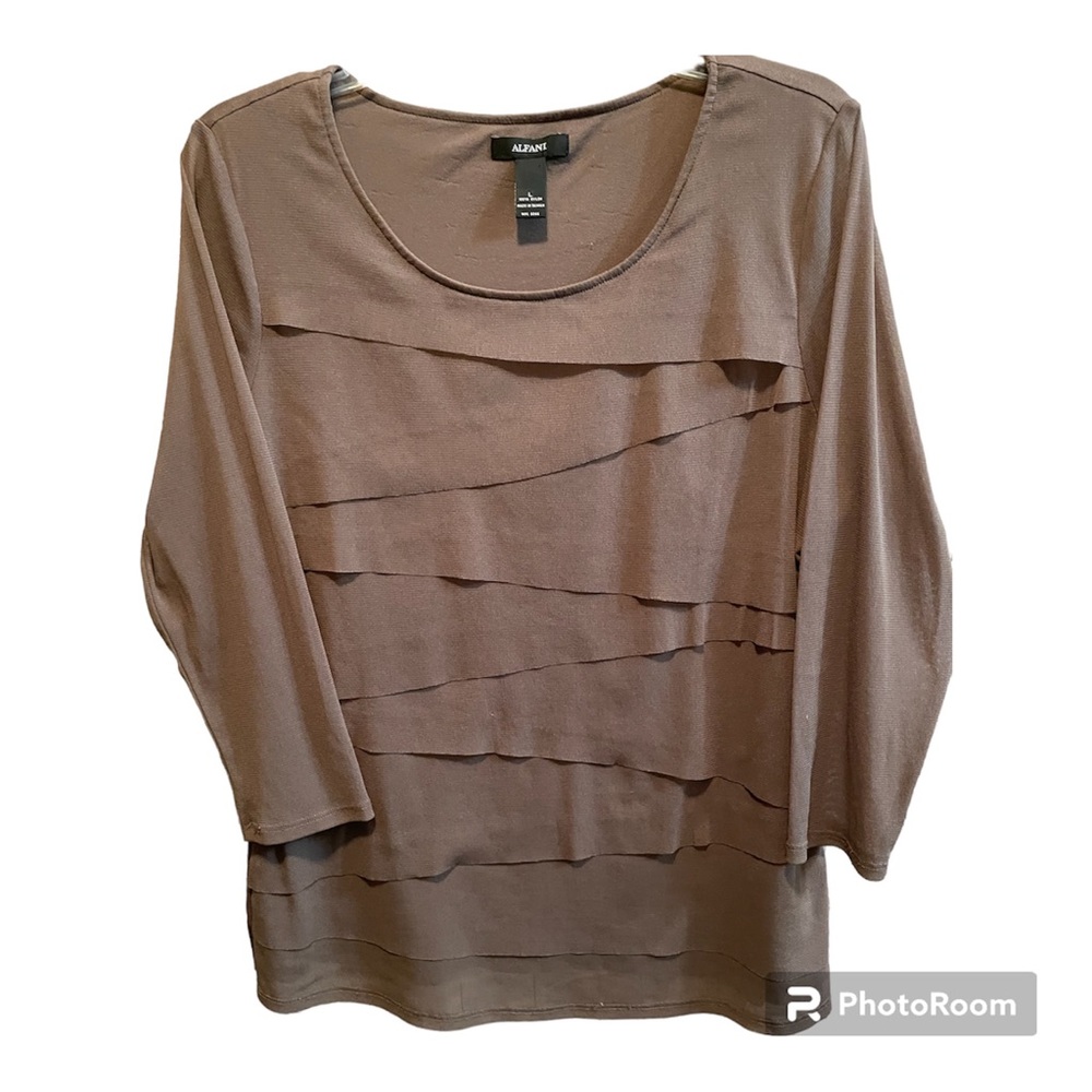 Alfani design blouse , brown color size L